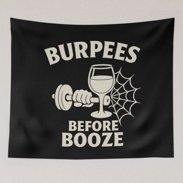 Item preview, Burpees Before Booze – Halloween Fitness Party Vibe designed and sold by Gravly.