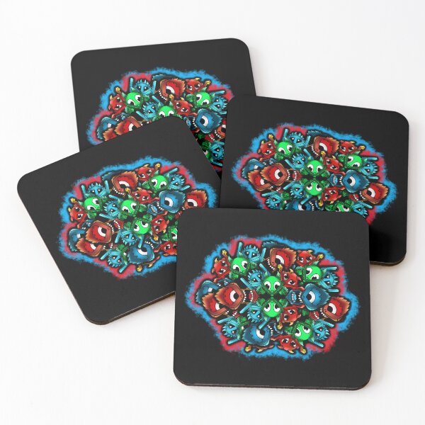 Item preview, Cartoon Monster Swarm designed and sold by CONTROLLEDWAVES.