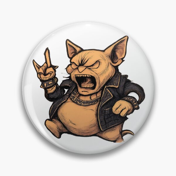 Item preview, Angry Punk Cat Throwing Rock Gesture designed and sold by shuwidua.