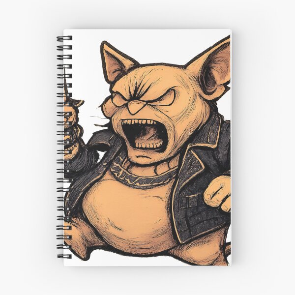 Item preview, Angry Punk Cat Throwing Rock Gesture designed and sold by shuwidua.