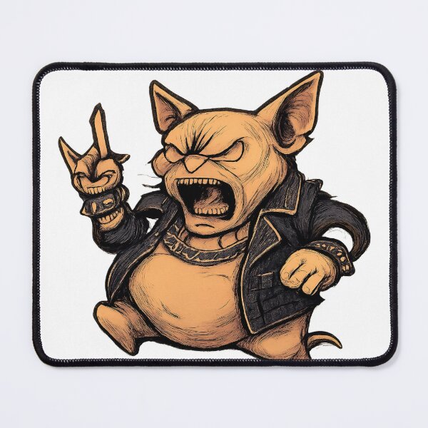 Item preview, Angry Punk Cat Throwing Rock Gesture designed and sold by shuwidua.