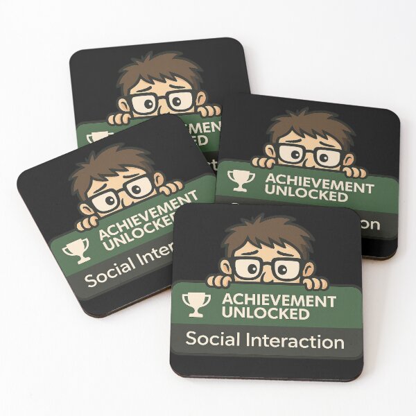Item preview, Achievement Unlocked Social Interaction – Funny Gamer Quote designed and sold by jimnicklaus.
