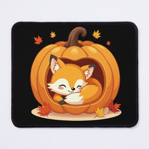 Item preview, Pumpkin Fox – Cute Kawaii Halloween Fox Curled Up in Jack O’Lantern Design designed and sold by koolandthecat.