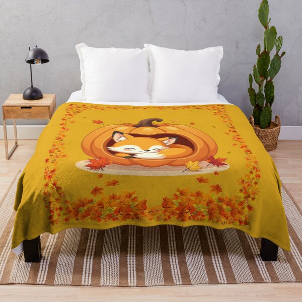 Item preview, Pumpkin Fox – Cute Kawaii Halloween Fox Curled Up in Jack O’Lantern Design designed and sold by koolandthecat.