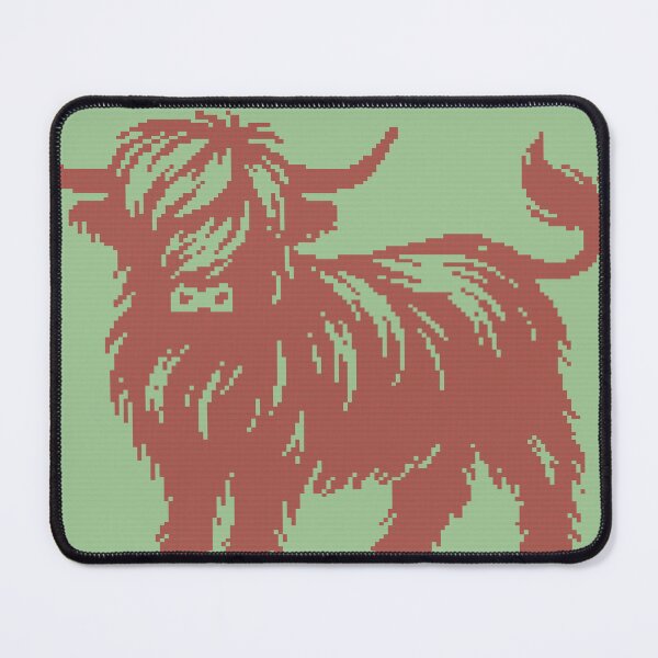 Item preview, Pixel Art Highland Cow designed and sold by FlyingJackalope.