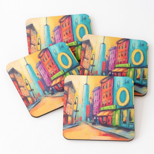 Item preview, Soar Through the City - A Vibrant Abstract Celebration of Urban Energy Color and Movement designed and sold by OlfactoART Studio.