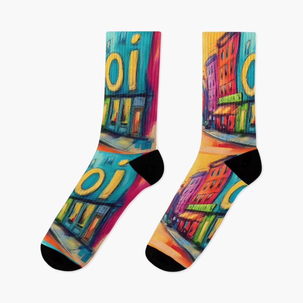 Item preview, Soar Through the City - A Vibrant Abstract Celebration of Urban Energy Color and Movement designed and sold by OlfactoART Studio.