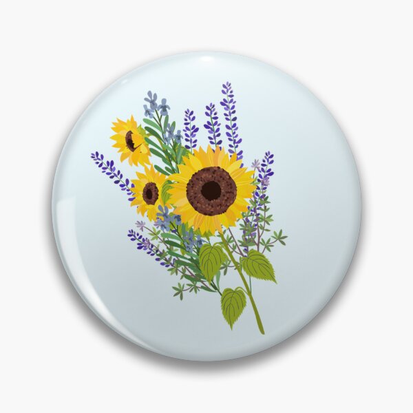 Artikelvorschau, Sonnenblumen- und Lavendelstrauß entworfen und verkauft von Crazy-Walflower.