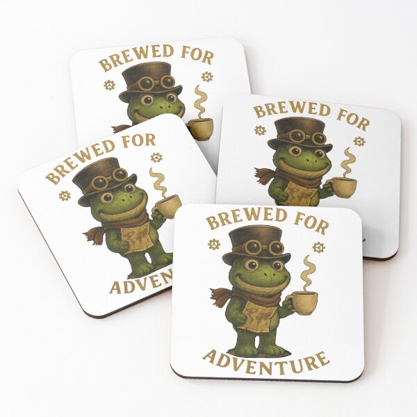 Item preview, Brewed For Adventure Steampunk Frog designed and sold by TheFrogPunk.
