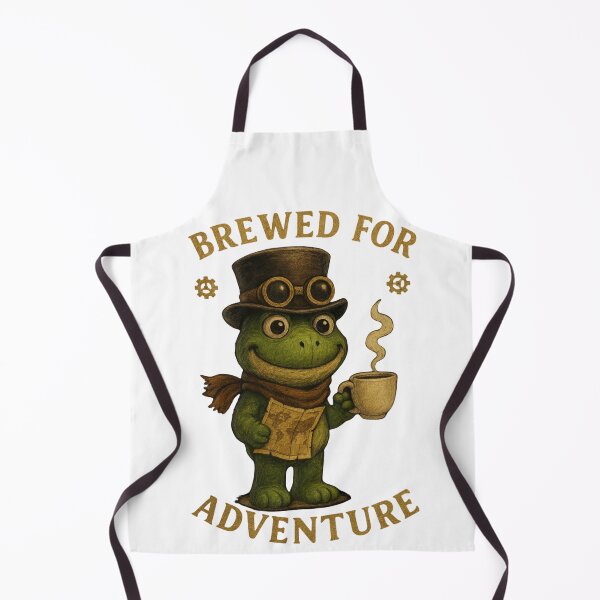 Item preview, Brewed For Adventure Steampunk Frog designed and sold by TheFrogPunk.