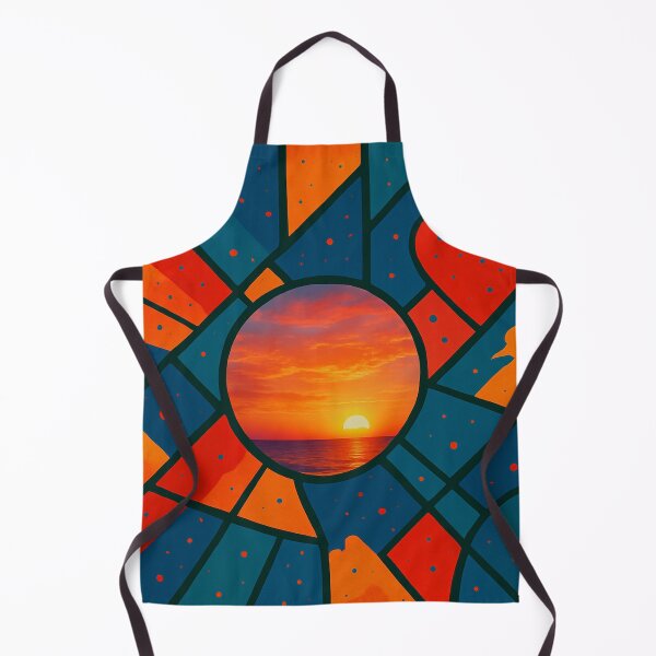 Item preview, Geometric Sunset Heart designed and sold by chrisbe-.