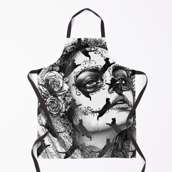 Item preview, Mysterious and Beautiful Black Cat Goth Bride designed and sold by Rich Summers Art.