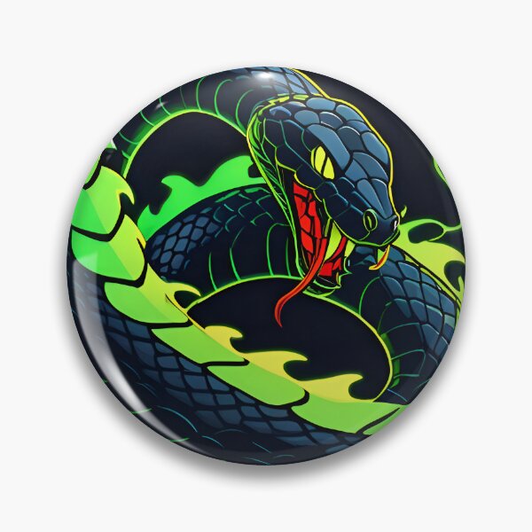 Item preview, Neon Serpent – Glowing Green Snake Illustration designed and sold by A L O N E.