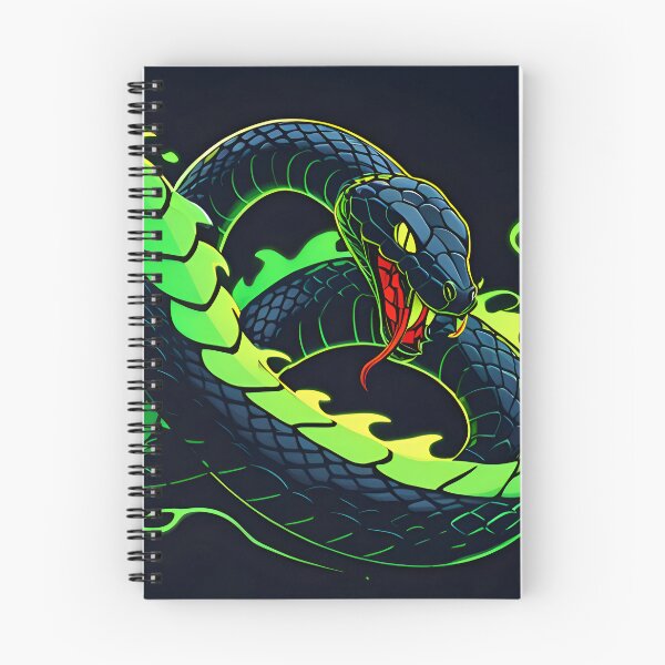 Item preview, Neon Serpent – Glowing Green Snake Illustration designed and sold by A L O N E.