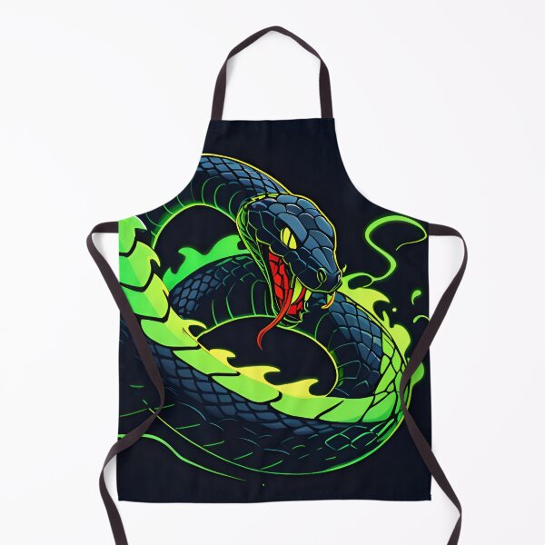 Item preview, Neon Serpent – Glowing Green Snake Illustration designed and sold by A L O N E.