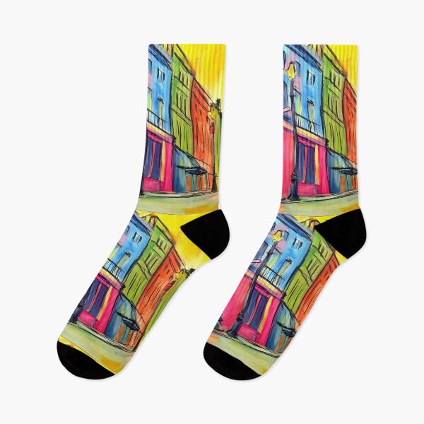 Item preview, Bring the Streets to Life - A Vibrant Abstract Celebration of Guitar Music Urban Energy and Color designed and sold by OlfactoART Studio.