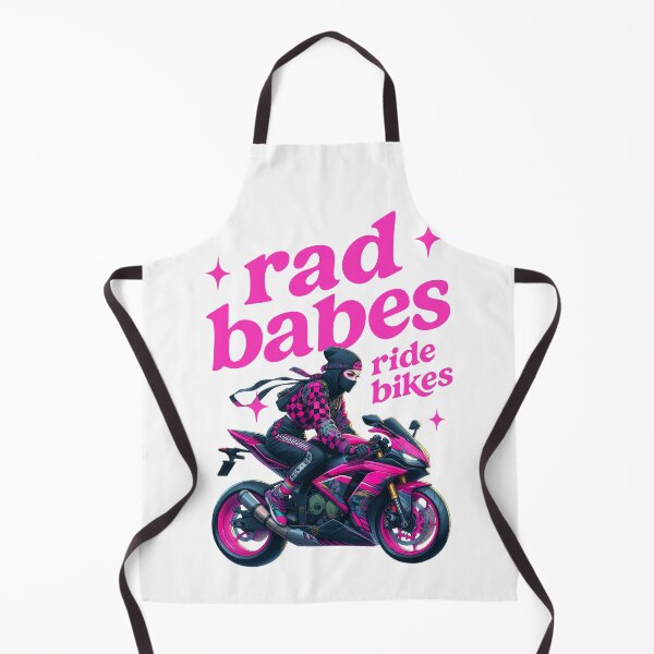 Item preview, Rad Babes Ride Bikes - Motorcycle - Street Bike - Pink Text designed and sold by RaceDayRags.
