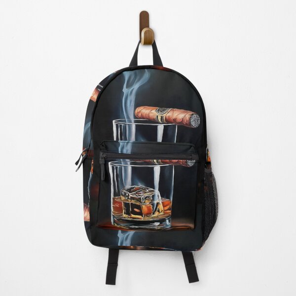 Item preview, Toast to Indulgence - A Vibrant Abstract Celebration of Whiskey Cigar and Luxurious Leisure designed and sold by OlfactoART Studio.