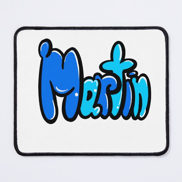 Item preview, Martin Top 100 popular boys and men name Blue graffiti bubble letters Personalized Custom Name gift ideas for Martin designed and sold by Artonmytee.