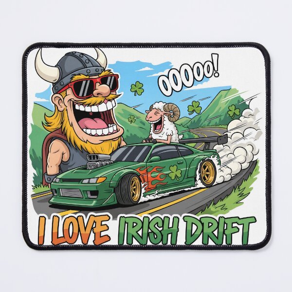 Item preview, Viking & Sheep Drift – Irish Cartoon Art designed and sold by pixelprodigy04.