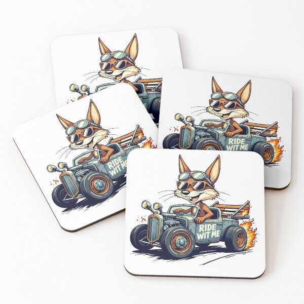 Item preview, Cool Cartoon Fox Hot Rod Drift Ride designed and sold by pixelprodigy04.