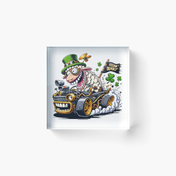 Item preview, Feckin’ Deadly Irish Drift Sheep – Crazy Sheep Edition designed and sold by pixelprodigy04.