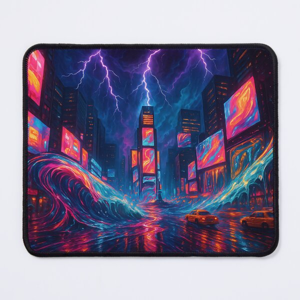 Item preview, Neon Storm – Times Square designed and sold by ZicoGallery.
