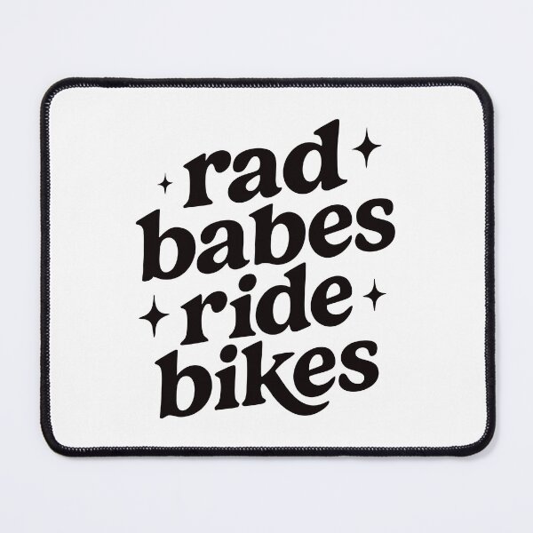 Item preview, Rad Babes Ride Bikes - Motorcycle - Street Bikes - Text Only - Black designed and sold by RaceDayRags.