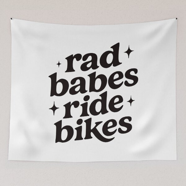 Item preview, Rad Babes Ride Bikes - Motorcycle - Street Bikes - Text Only - Black designed and sold by RaceDayRags.