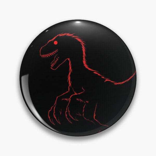 Item preview, Red Velociraptor Scary Dinosaur Silhouette designed and sold by PabloPlace.