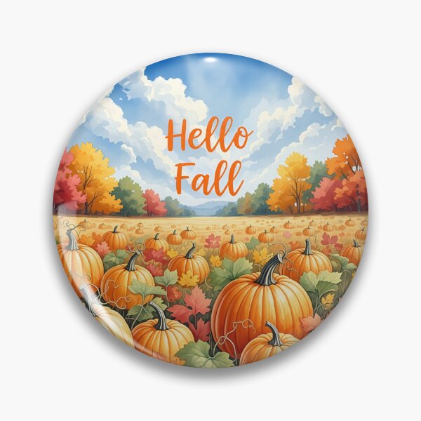 Artikelvorschau, "Hello Fall" Kürbisfeld Landschaftsdesign entworfen und verkauft von naughty-raccoon.