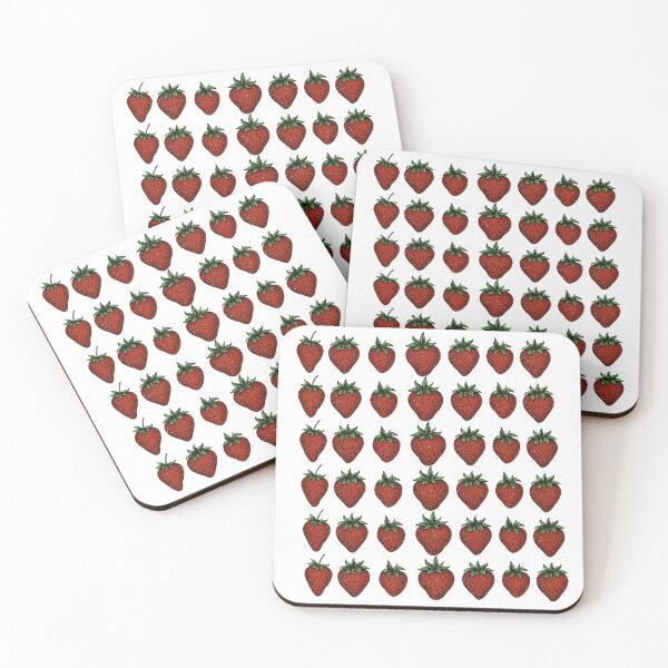 Item preview, Patrón de Fresas Vintage – Ilustración Retro de Frutas Dibujadas a Mano designed and sold by JERUK POPSICLE.