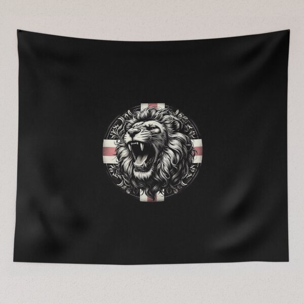 Item preview, Roaring Lion Cross of St George England Flag designed and sold by PurebloodDesign.