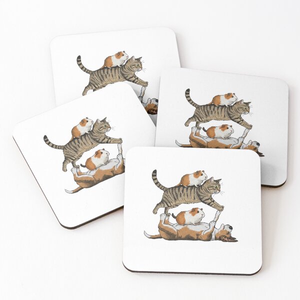 Item preview, Funny Animal Yoga Stack Cat Dog designed and sold by TeeARTHY.