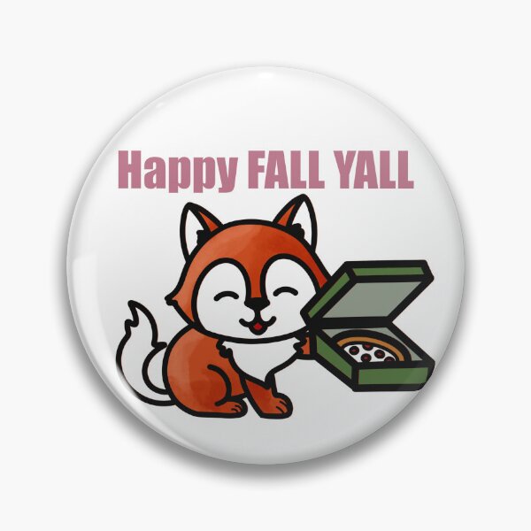 Item preview, Happy Fall Y’all | Cute Fox with Pizza | Autumn Digital Art designed and sold by AnnanArt.
