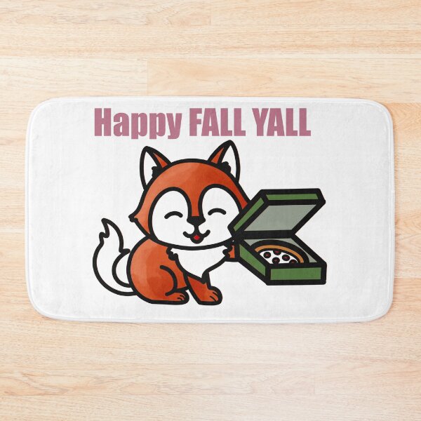 Item preview, Happy Fall Y’all | Cute Fox with Pizza | Autumn Digital Art designed and sold by AnnanArt.