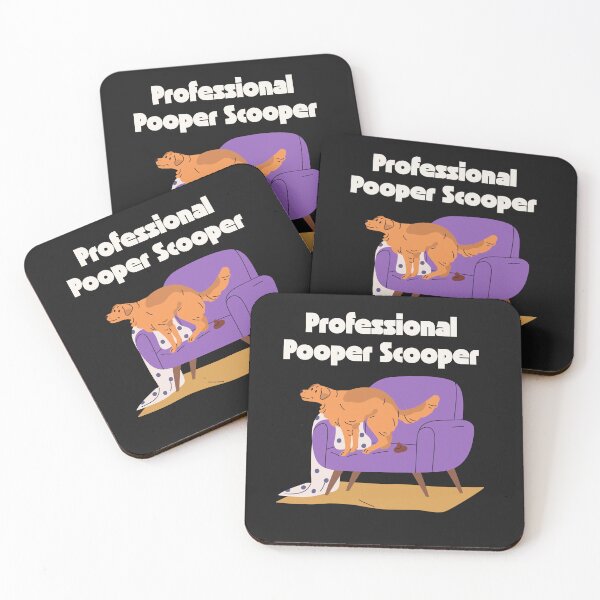 Item preview, Funny Dog Pooping – Professional Pooper Scooper - Humor | Pet Owner Gift [ Dog Pooping on the Couch designed and sold by Funny-stickers-BTQ.