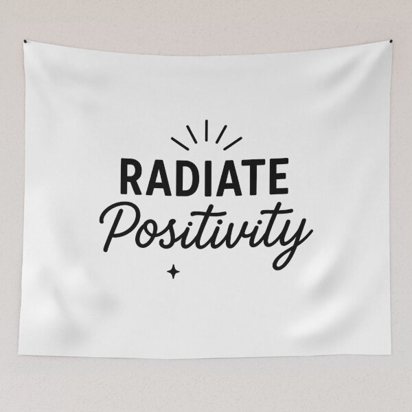 Item preview, Radiate Positivity – Inspirational Minimalist Quote Design designed and sold by DailyVibesCo.