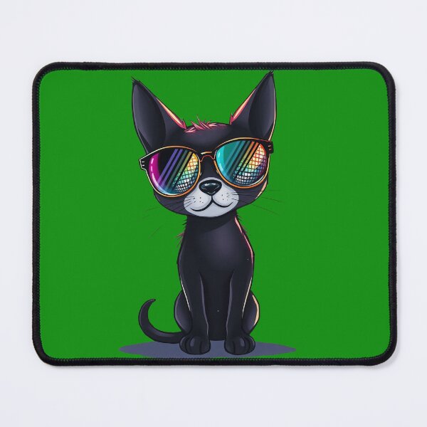 Item preview, Cool Disco Cat with Neon Sunglasses Art designed and sold by ArtComixHaven.