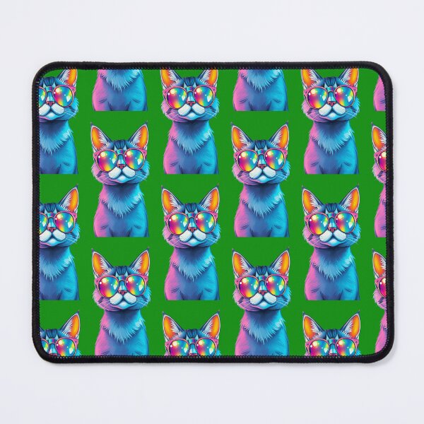 Item preview, Disco Cat in Vibrant Neon Sunglasses designed and sold by ArtComixHaven.