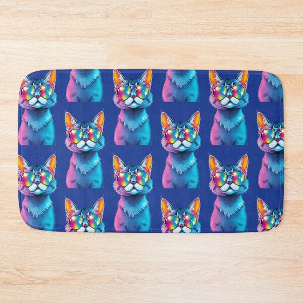 Item preview, Disco Cat in Vibrant Neon Sunglasses designed and sold by ArtComixHaven.