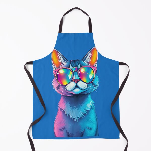 Item preview, Disco Cat in Vibrant Neon Sunglasses designed and sold by ArtComixHaven.