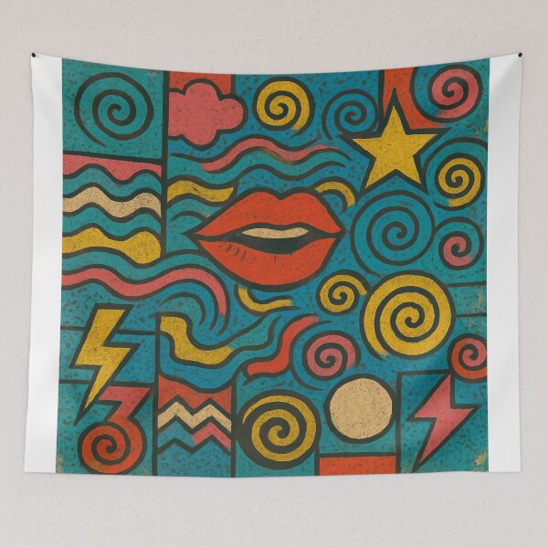 Item preview, Abstract Pop Art Lips Retro Funky Design designed and sold by Pixel-Up.