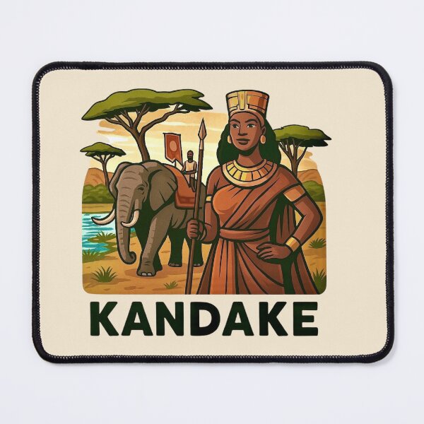 Item preview, Kandake of Kush with Elephant Caravan - Nubia, Africa designed and sold by Myra365Art.