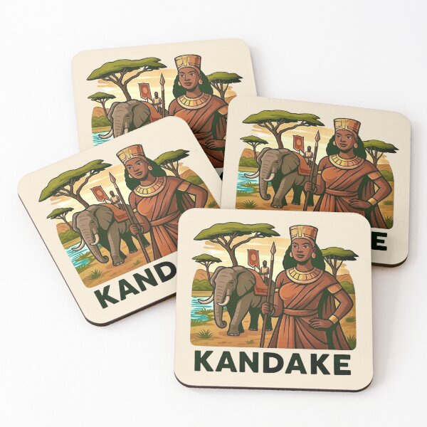 Item preview, Kandake of Kush with Elephant Caravan - Nubia, Africa designed and sold by Myra365Art.