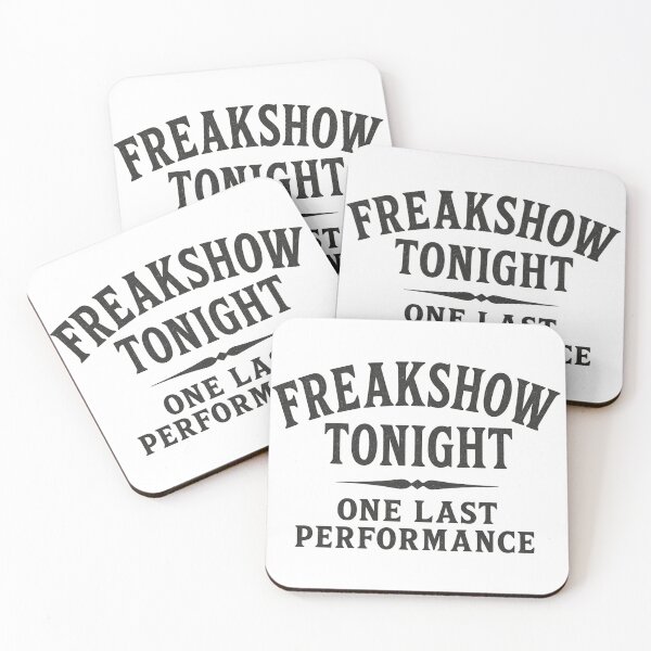 Artikelvorschau, Freakshow Tonight Schild – Gruseliger Karnevalsaufkleber, Spukzirkus, eine letzte Vorstellung, Halloween-Design entworfen und verkauft von Feral Confetti.