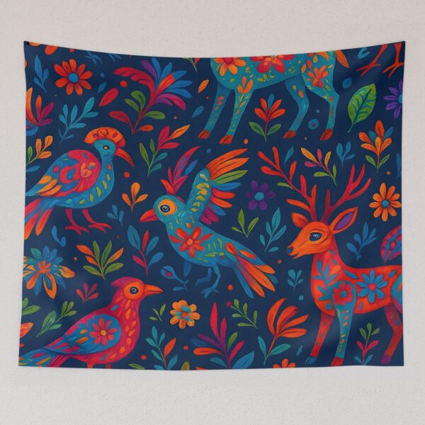 Item preview, Colorful Seamless Otomi Alebrijes Pattern in High Definition designed and sold by Mony26.