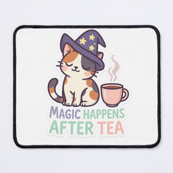 Item preview, Cat – Magic Happens After Tea designed and sold by CrazyMop_.