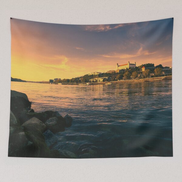 Item preview, Bratislava Castle at Sunset over the Danube – Slovakia designed and sold by RastislavS.