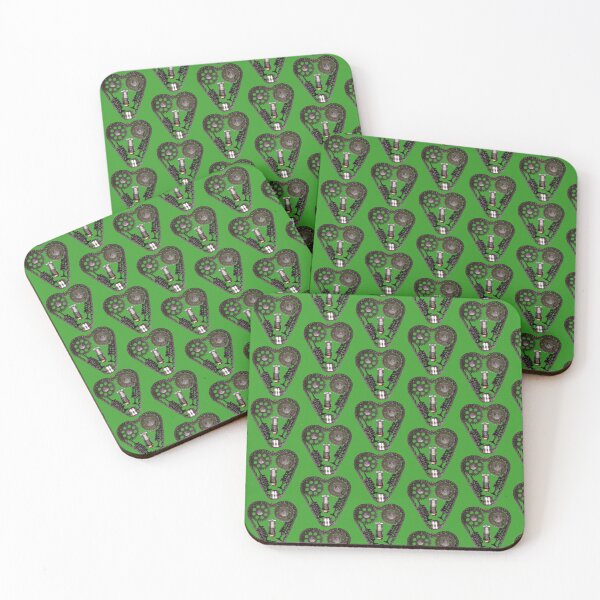 Item preview, Green color Heart weave in fabric with beautiful colors to give as a gift designed and sold by TanacArts-Forge.